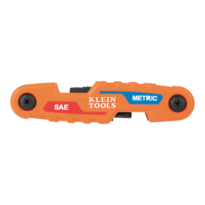 Klein Tools 70590 Compact Folding Hex Key Set, SAE, Metric, 12-Keys
