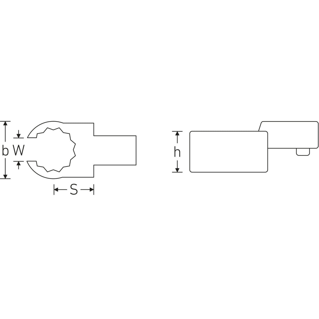 Stahlwille 58231013 733/10 Open ring insert tool 13 mm, 9x12 mm