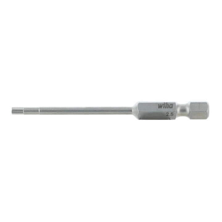 Wiha Tools 74352 Hex Metric Power Bit, 2.5 mm x 70 mm, 10 Pk.