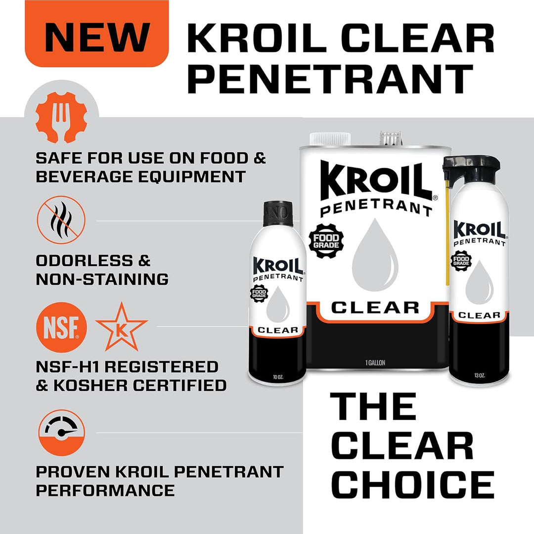 Kroil CKL011 Clear Food Grade Penetrating Oil, 1 Gallon Can