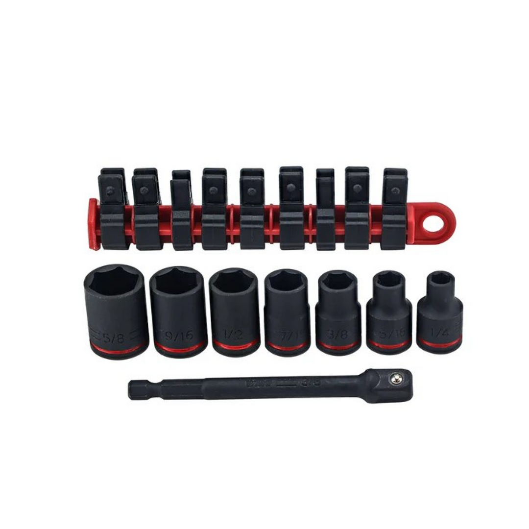 Wiha Tools 72093 SAE Impact Socket Set, 3/8" Drive, 8 Pc.