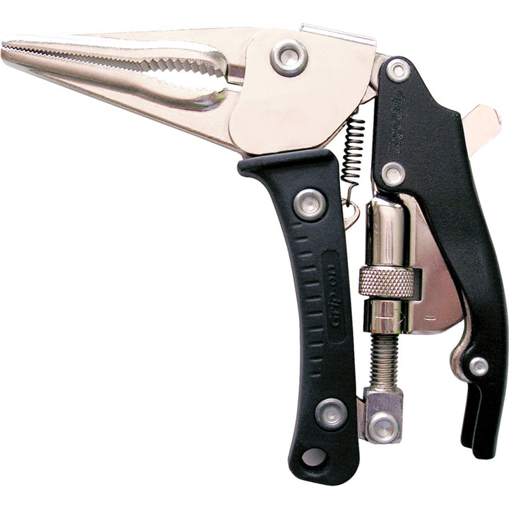Grip-On 72708 Ergogrip Long Nose Locking Plier, L. 8 Inch