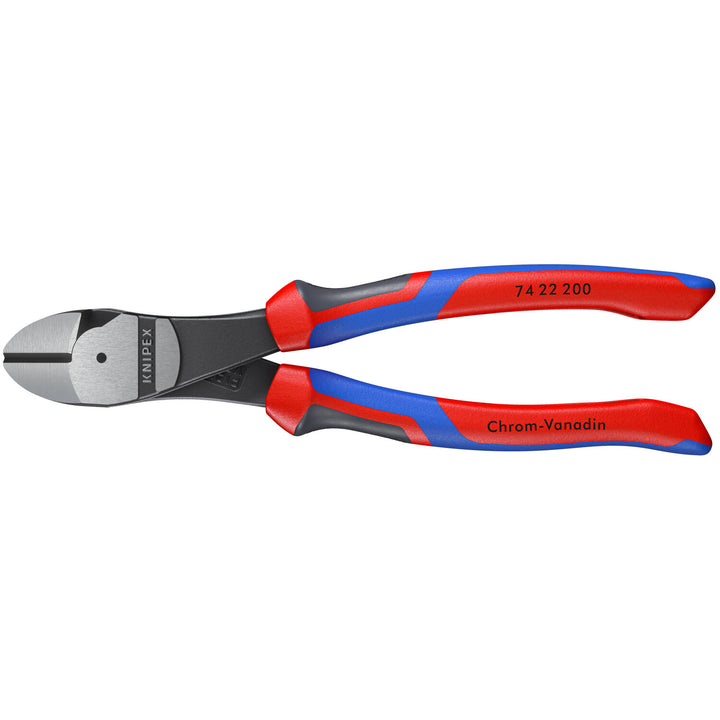 Knipex 74 22 200 SBA KnipeXtend 8" High Leverage 12° Angled Diagonal Cutters