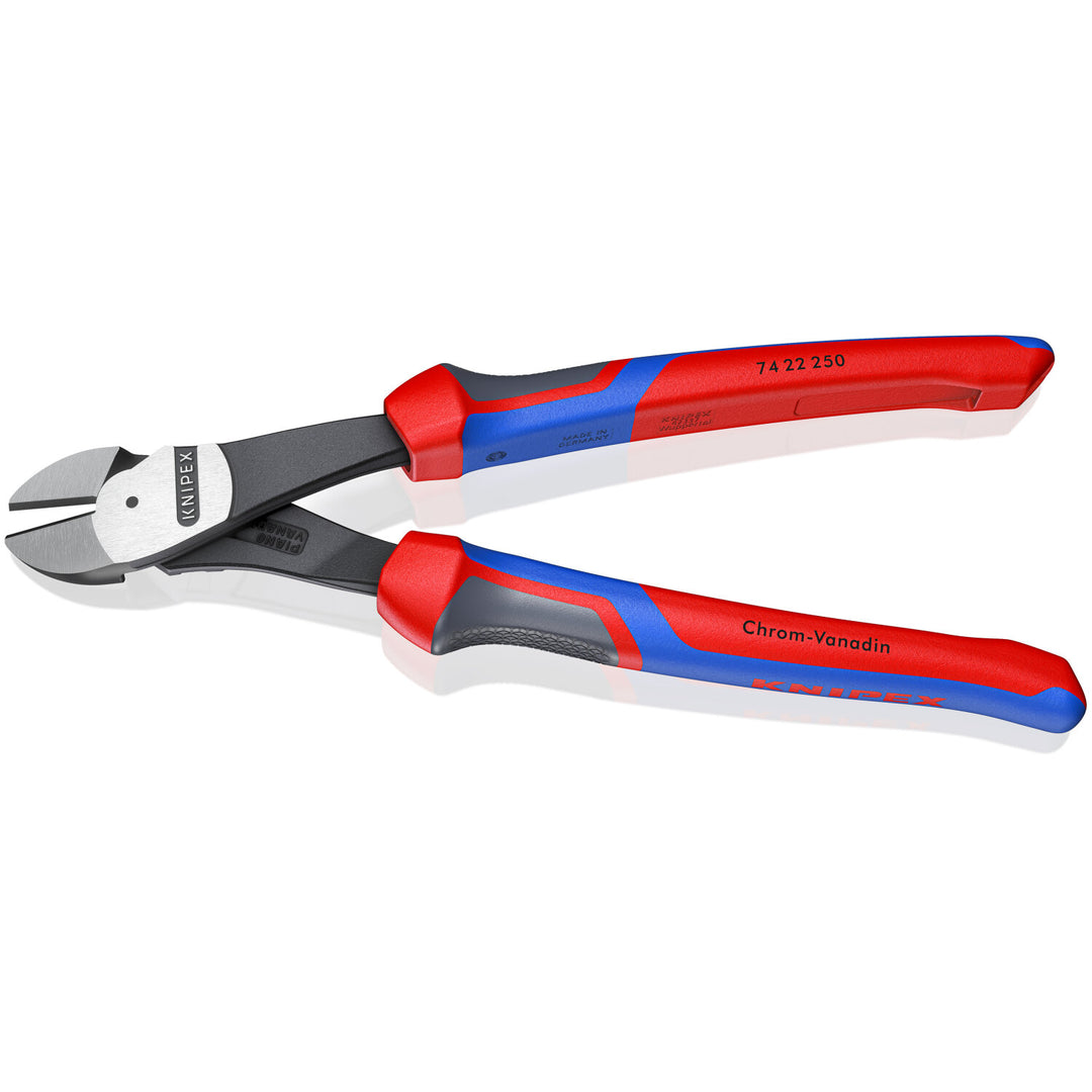 Knipex 74 22 250 SBA KnipeXtend High Leverage 12° Angled Diagonal Cutters, 10"