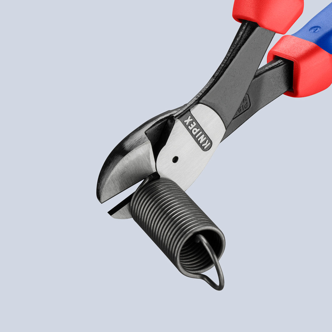 Knipex 74 22 250 KnipeXtend High Leverage 12° Angled Diagonal Cutters, 10"