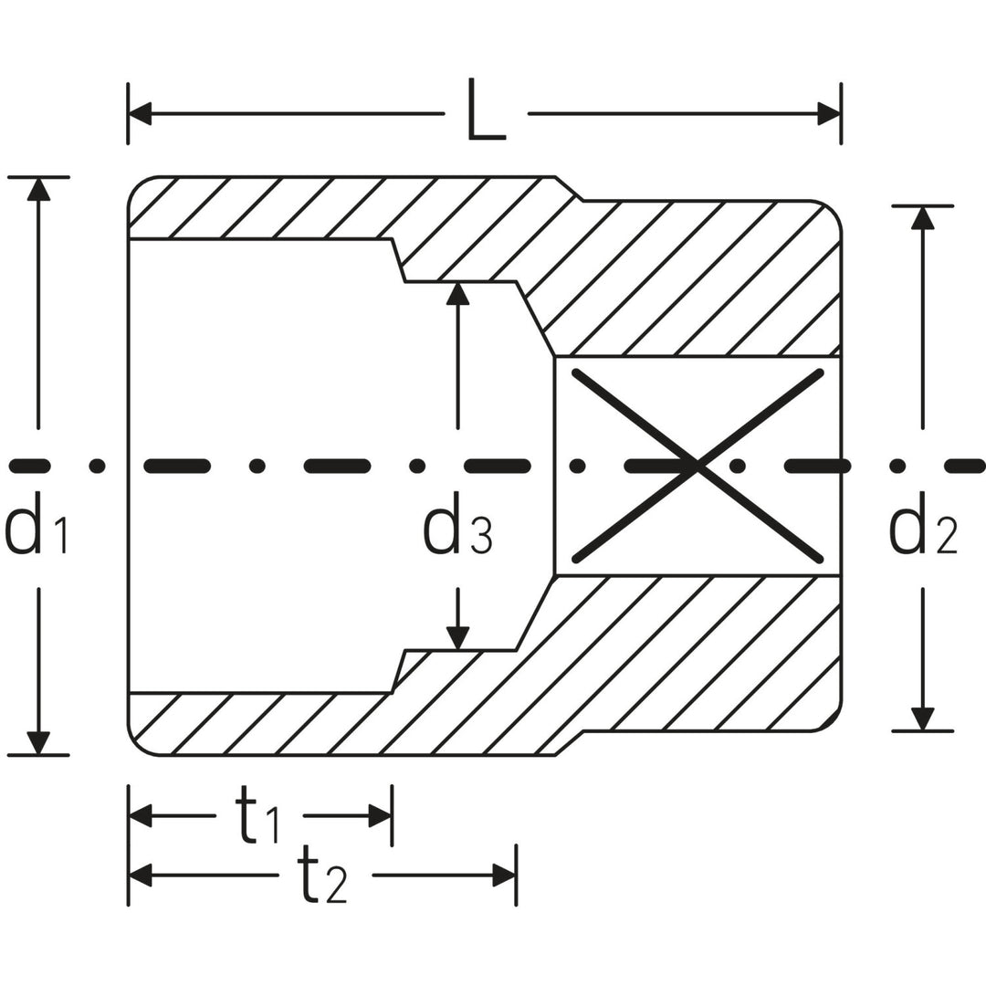 Stahlwille 05010041 41mm x 3/4" Hex Socket