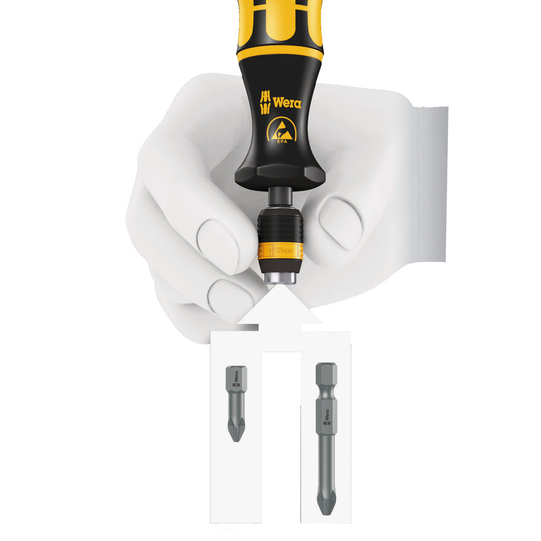 Wera 813 R ESD Bitholding screwdriver, non-magnetic, 1/4" x 90 mm