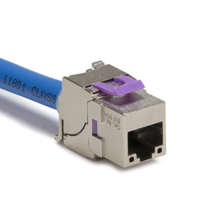 Platinum Tools 751-1 Keystone Jack — Twisted Pair, Shielded CAT6A, RJ45 to Self-Terminating Punchdown, 1pc