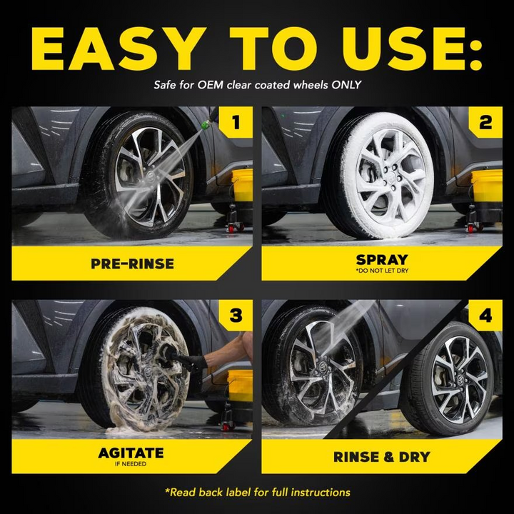 Meguiar's G250320 Hot Rims Foaming Wheel & Tire Cleaner - Quickly Powers Through Brake Dust and Grime