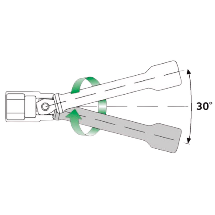 Stahlwille 12010007 427W Extension with wobble-drive, 3/8" - 76 mm