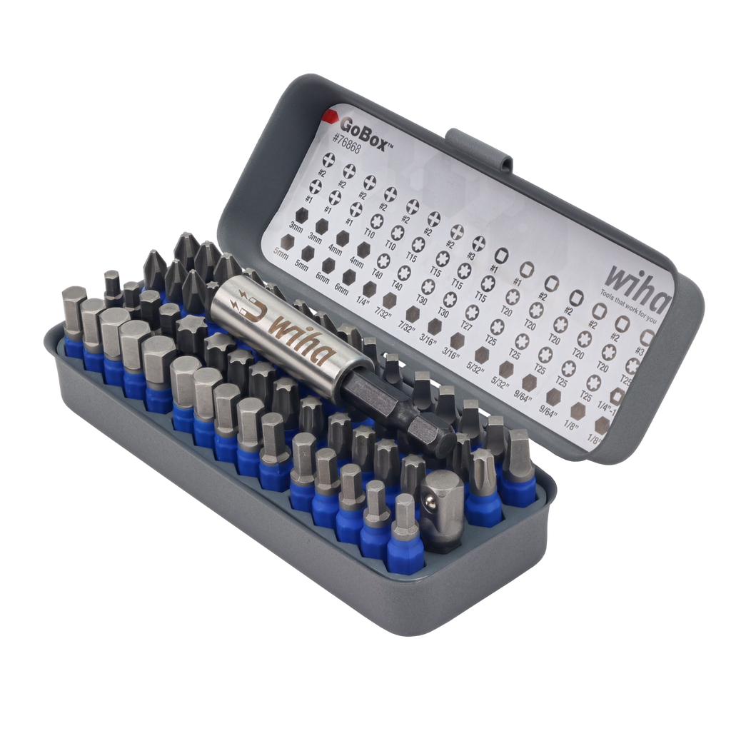 Wiha Tools 76868 GoBox TerminatorBlue Impact Bit Set, 61 Pc