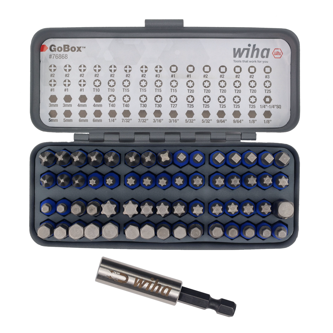 Wiha Tools 76868 GoBox TerminatorBlue Impact Bit Set, 61 Pc.
