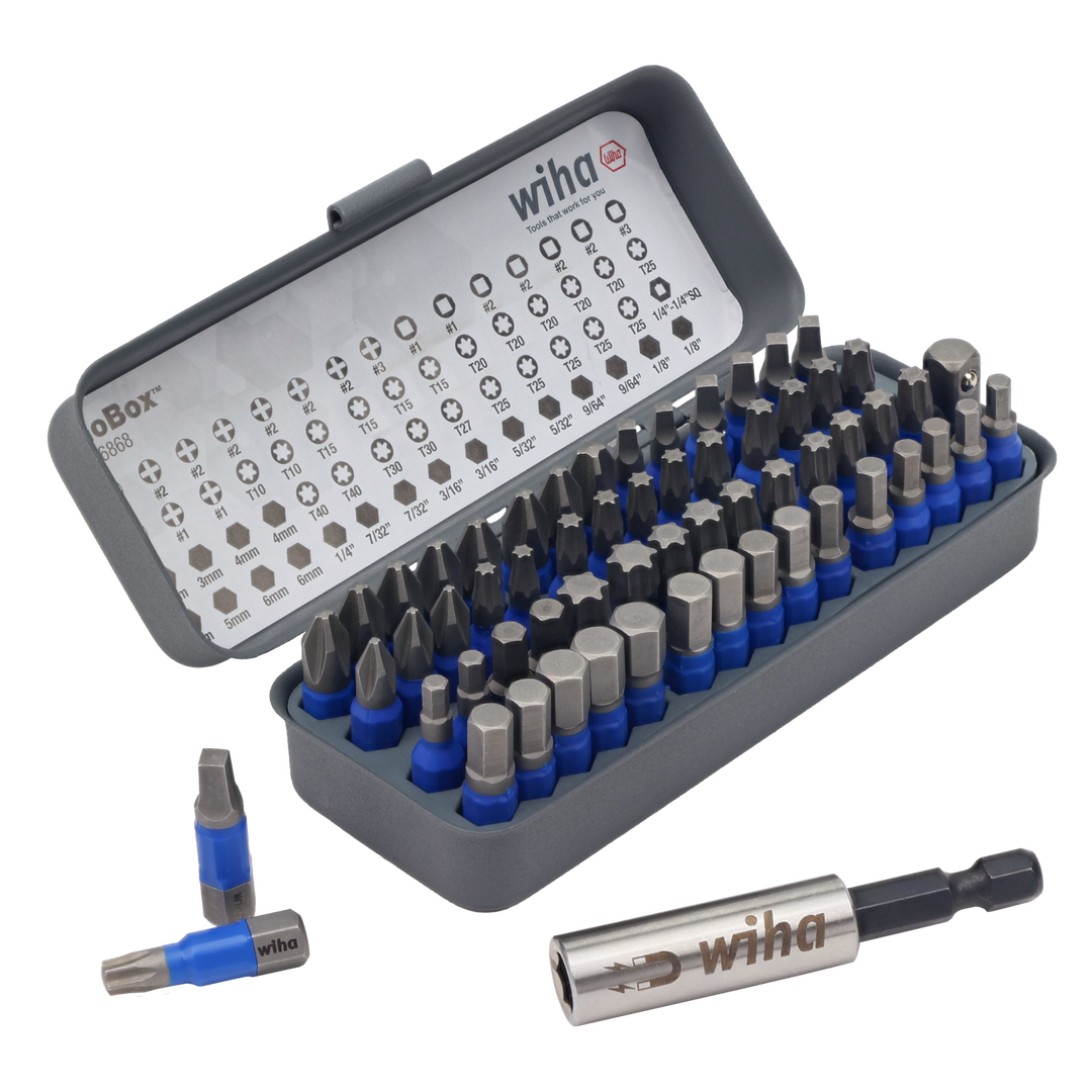 Wiha Tools 76868 GoBox TerminatorBlue Impact Bit Set, 61 Pc.