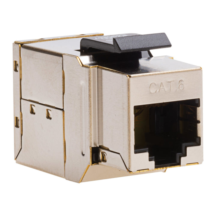 Platinum Tools 769-1 Keystone Coupler Jack — Twisted Pair, CAT6, RJ45 to RJ45, Shielded, 1pc