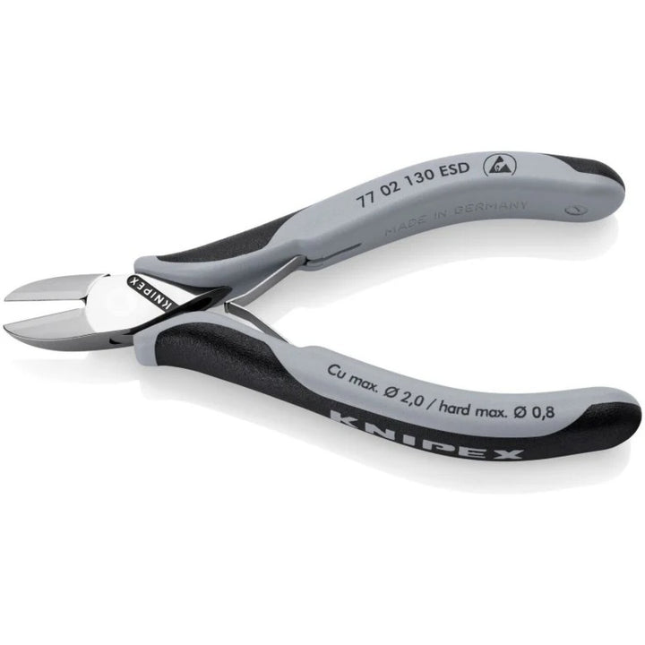 Knipex 77 02 130 ESD 5 1/4" Electronics Diagonal Cutters, ESD Handles