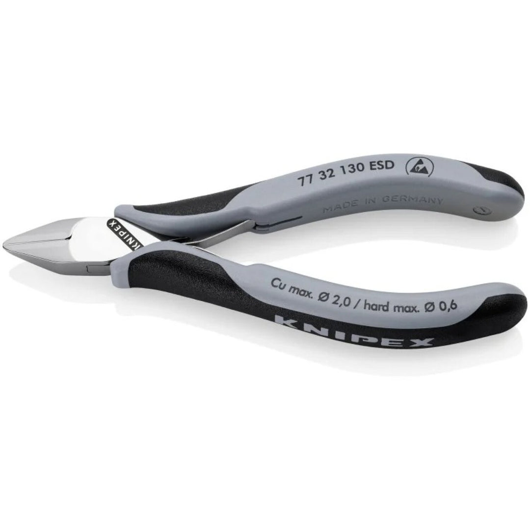 Knipex 77 32 130 ESD 5 1/4" Electronics Diagonal Cutters, ESD Handles