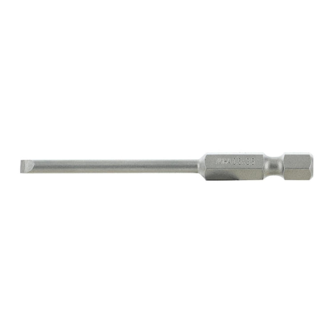 Wiha Tools 74035 Slotted Power Bit, 3.5 mm x 70 mm, 10 Pk.
