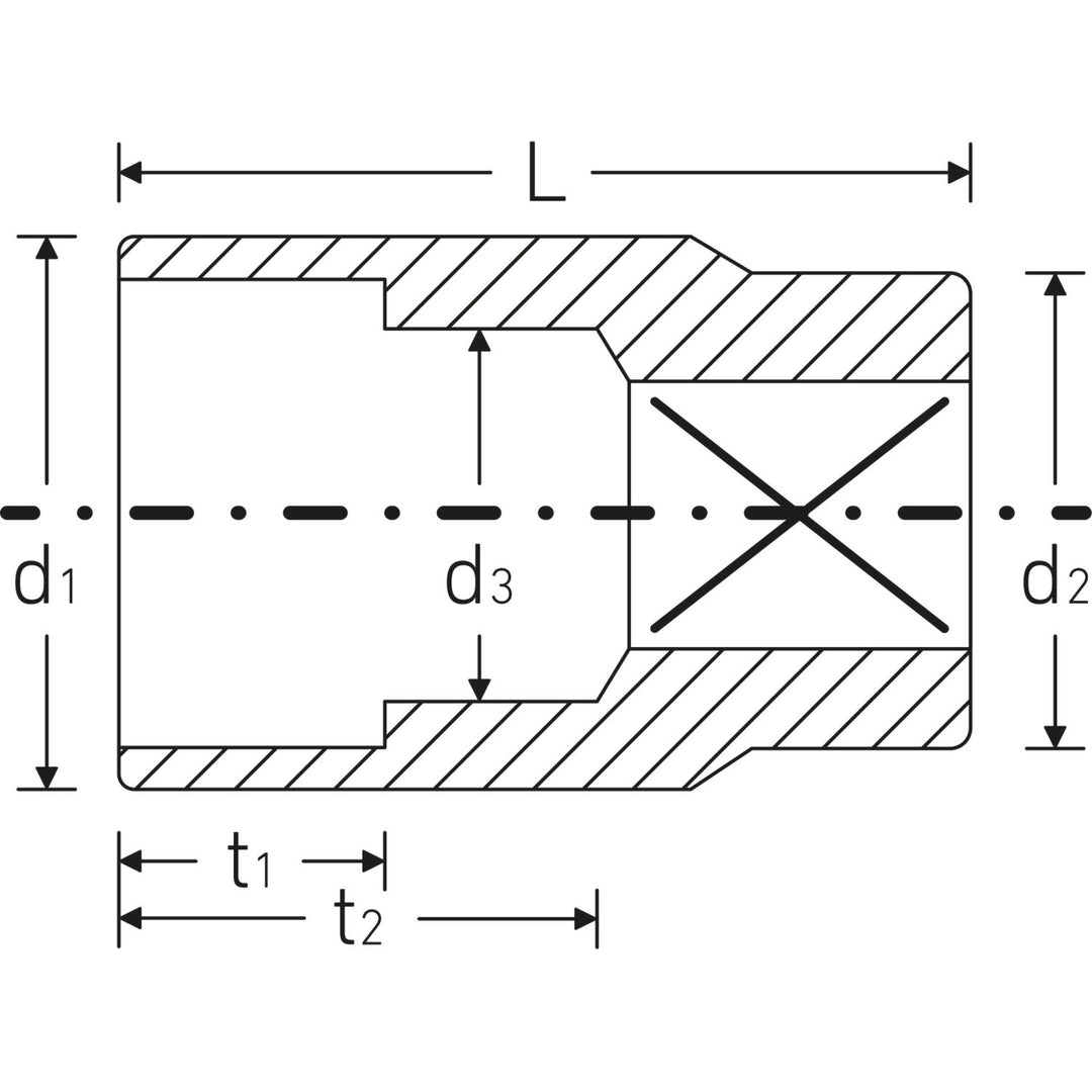 Stahlwille 02410035 45a 3/8" 12-pt Socket, 19/32"