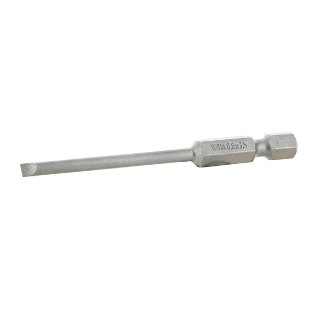 Wiha Tools 74035 Slotted Power Bit, 3.5 mm x 70 mm, 10 Pk.