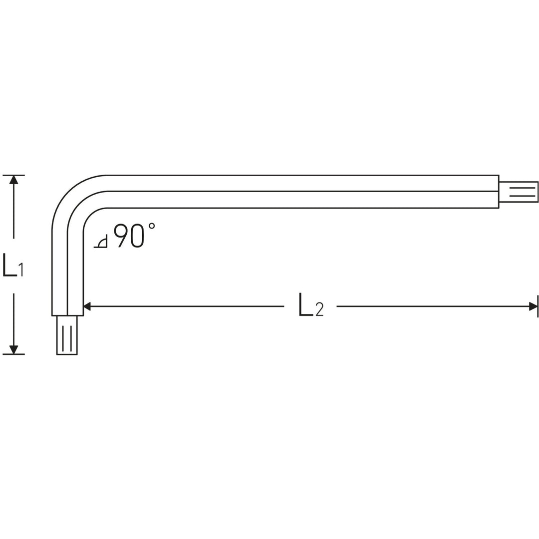 Stahlwille 43273015 Hex key with ball end for Torx bolts
