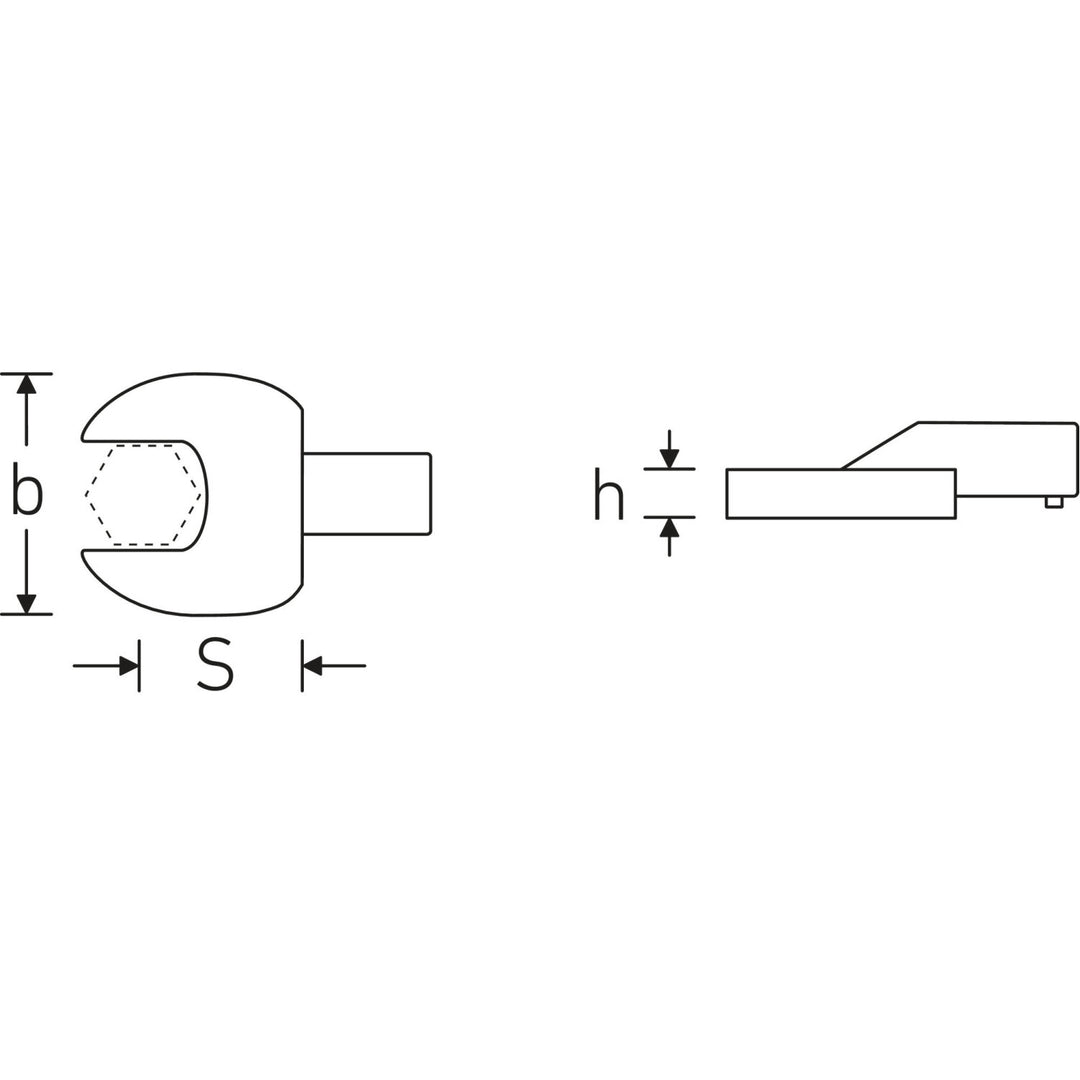 Stahlwille 58611024 731A/10 Open Ended Insert Tool, 3/8 Inch Spanner