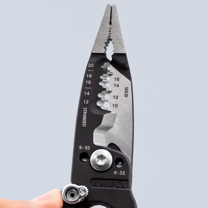 Knipex 13 71 8 8" Forged Wire Stripper 20-10 AWG