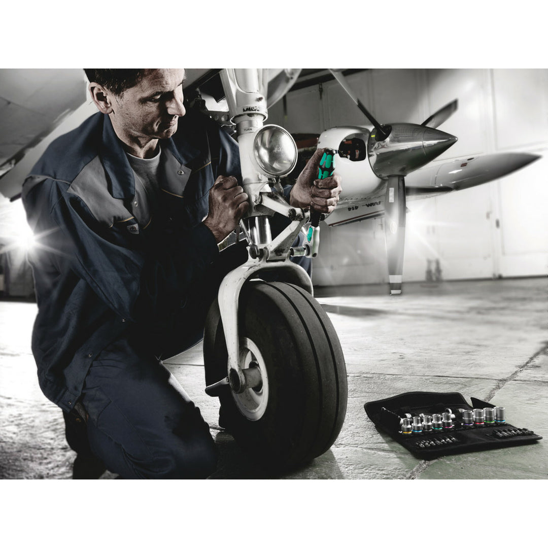 Wera 8100 SA All-in Zyklop Speed Ratchet Set, 1/4" drive, with holding function, metric, 42 pieces