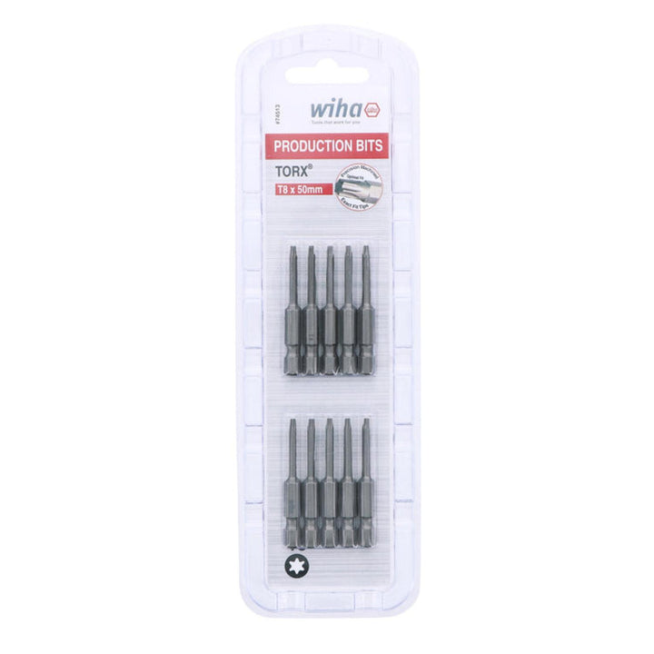 Wiha Tools 74513 TORX® Power Bit, T8 x 50 mm, 10 Pk.