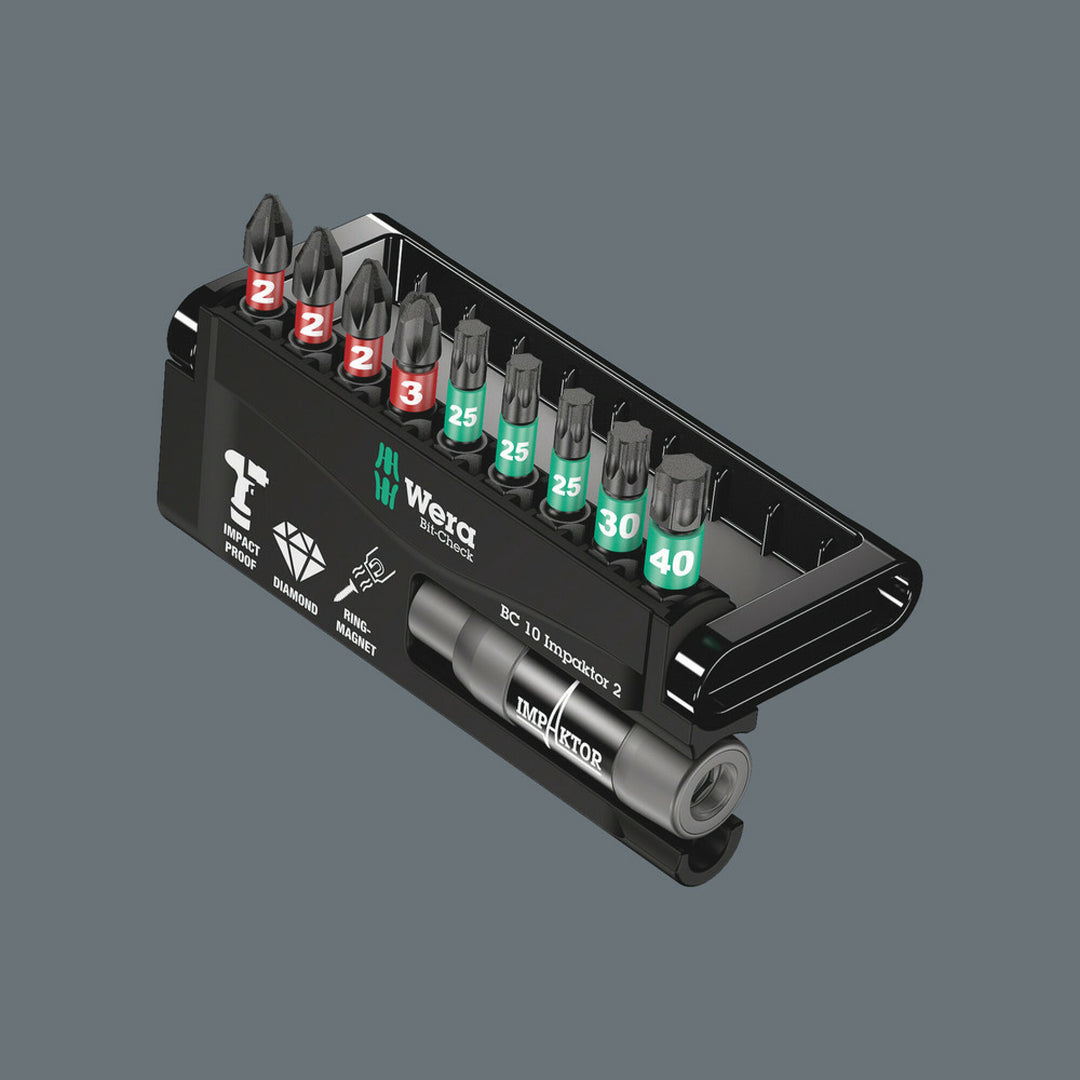 Wera Bit-Check 10 Impaktor 2, 10 pieces
