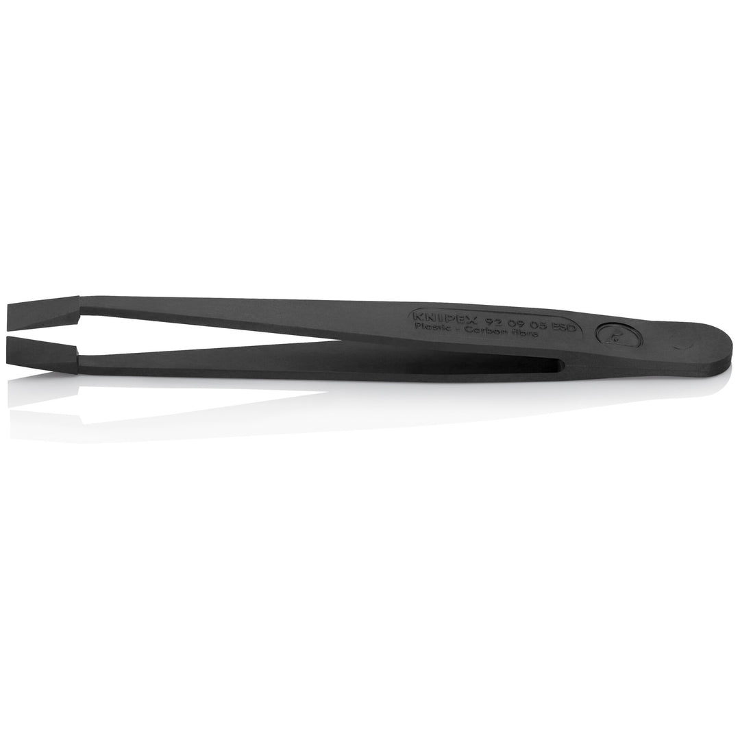 Knipex 92 09 05 ESD 4 1/2" Plastic Gripping Tweezers-Blunt Tips-ESD
