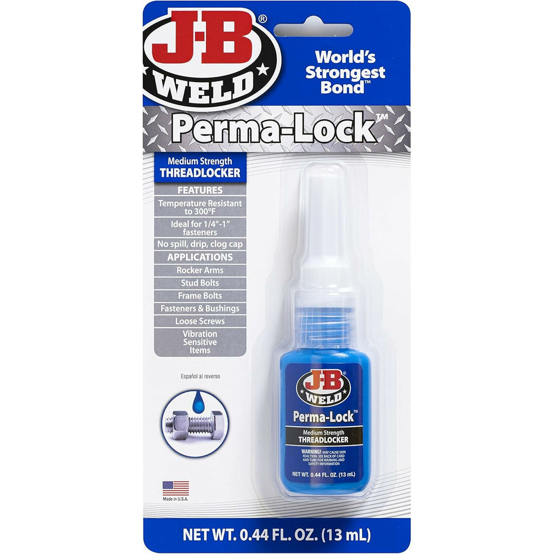 J-B Weld 24213 Perma-Lock Medium Strength Threadlocker - Blue - 13 ml
