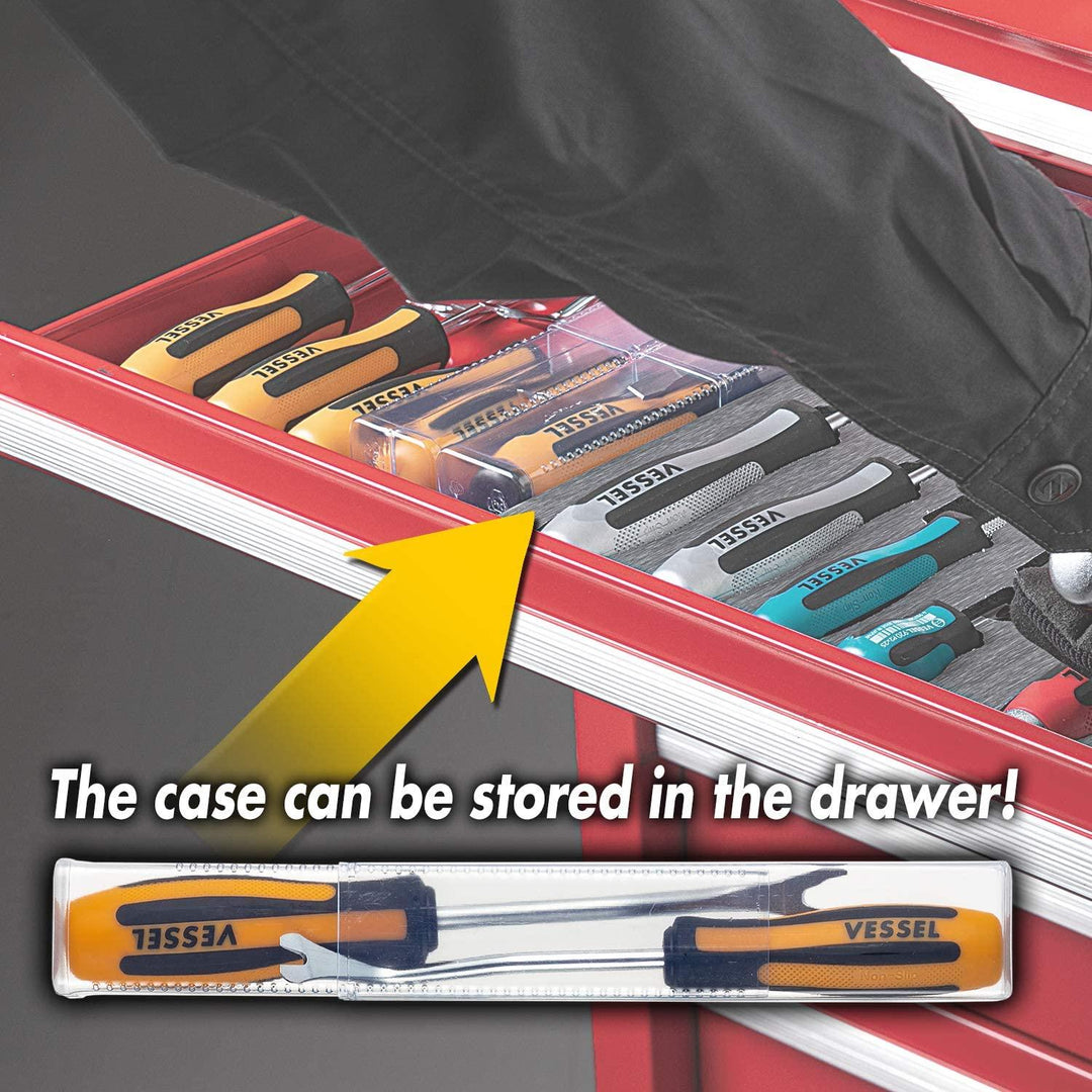 Vessel Tools 970CR2SC Megadora Clip Remover 2 Pieces In Slider Case