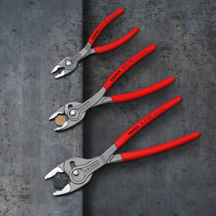 Knipex 00 20 06 US4 3 Pc TwinGrip Pliers Set, Plastic Dipped (6", 8", 10")