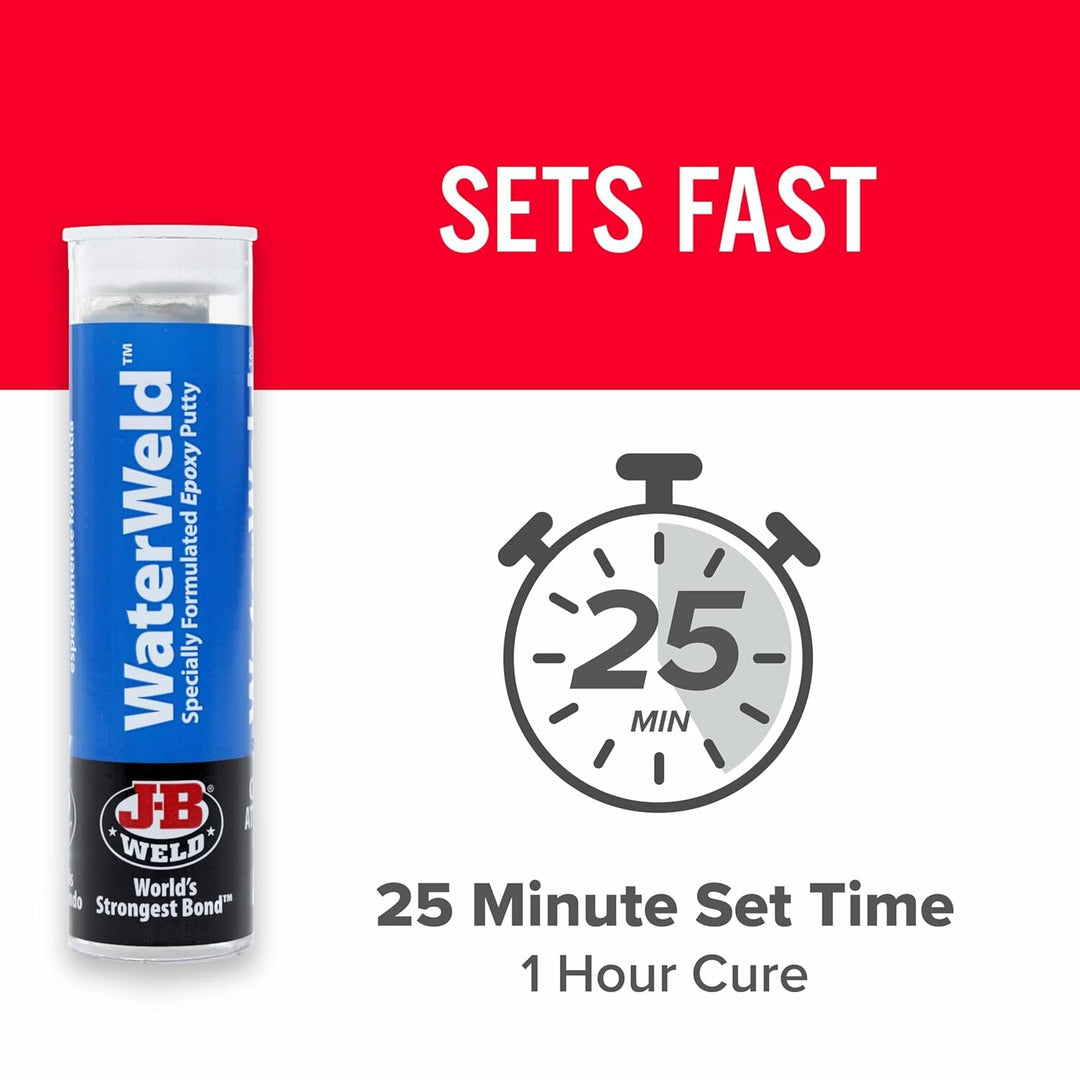 J-B Weld 8277 WaterWeld Epoxy Putty, 2 oz.