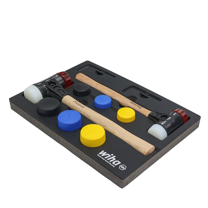 Wiha Tools 83270 Split Head Mallet Foam Tray Set, 14 Pc.