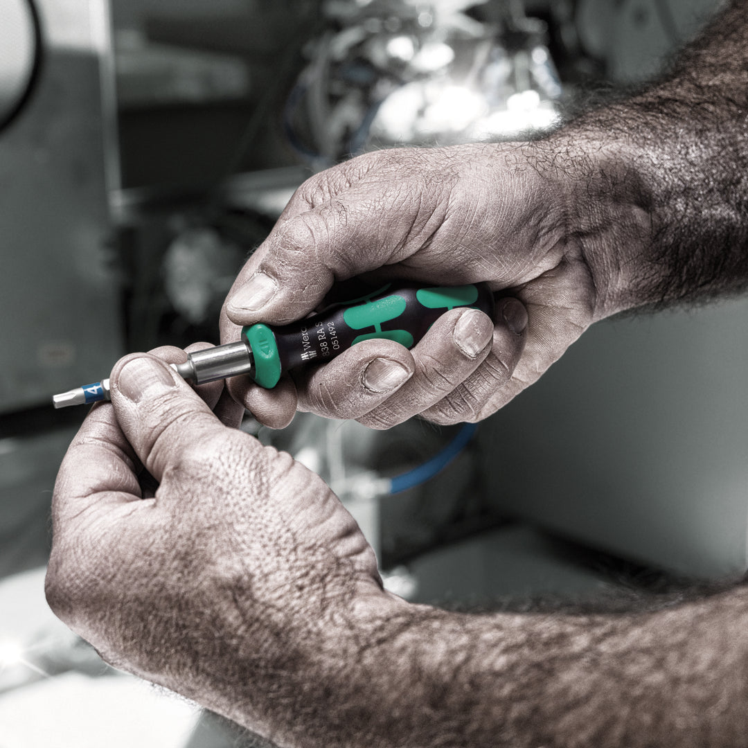 Wera 838 RA S Bitholding screwdriver with ratchet functionality, 1/4"
