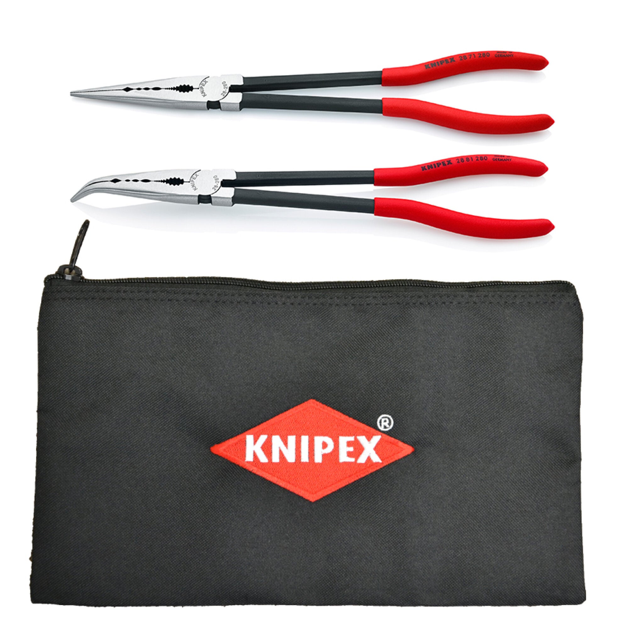 Knipex 9K 00 80 128 US 2 Pc XL Long Needle Nose Pliers Set with