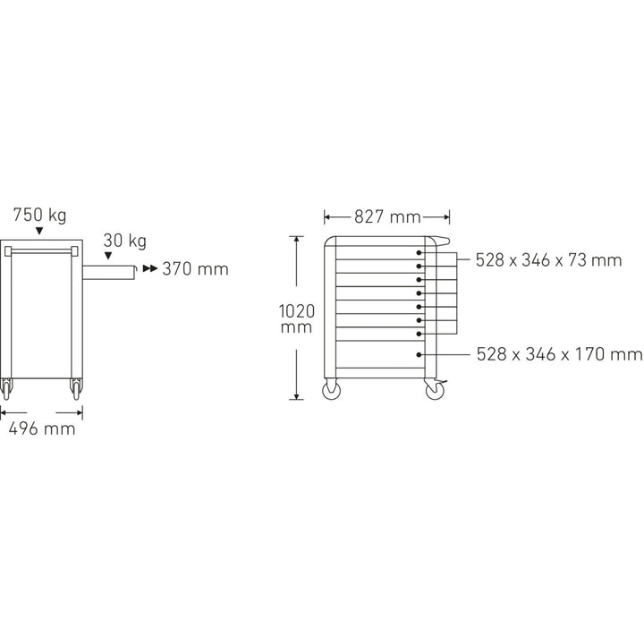 Stahlwille 81200166 Tool trolley