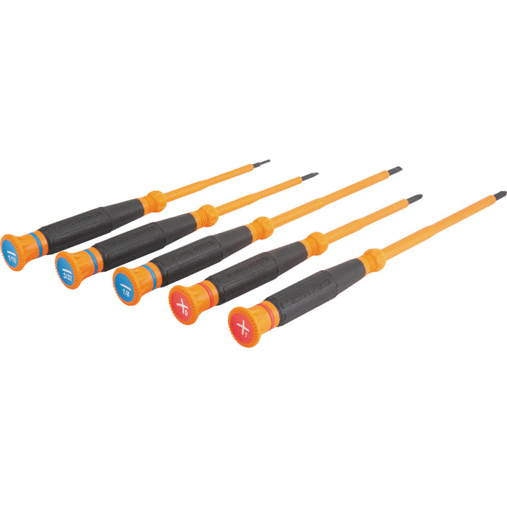 Klein Tools 85615INS Insulated Precision Screwdriver Set, 5-Piece
