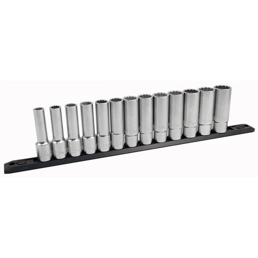 Wiha Tools 33893 25 Piece 1/2 Inch Drive Deep Socket Set - Metric