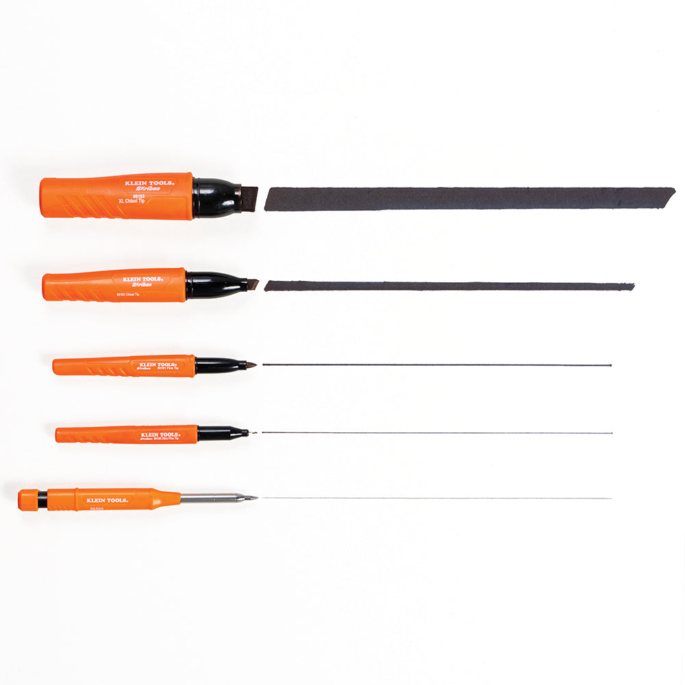 Klein Tools 8610112 Skribes Fine Tip Permanent Markers, Black, 12-Pack