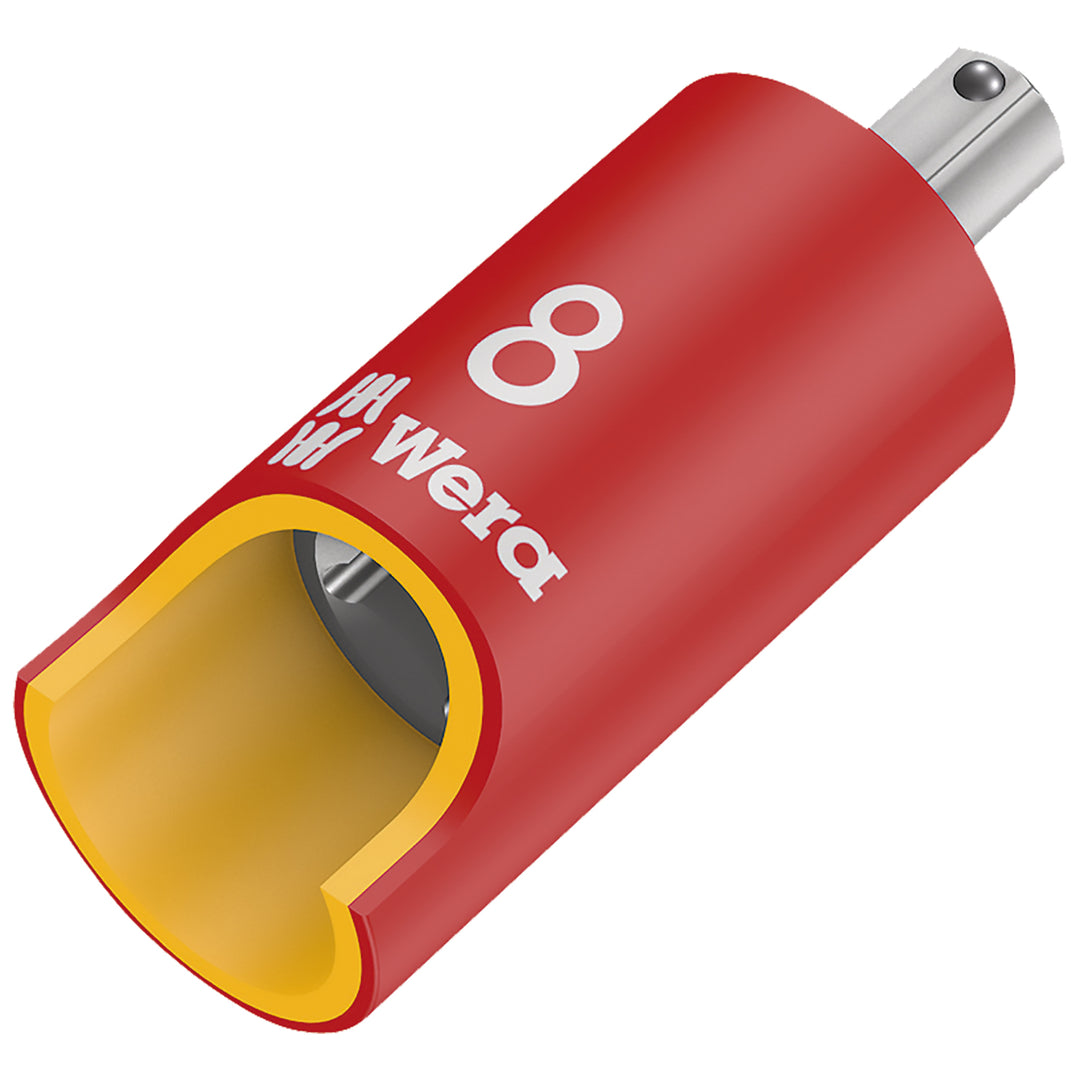 Wera 8740 B VDE HF Zyklop Hex bit socket, insulated, with holding function, 3/8" drive, 8 x 59 mm