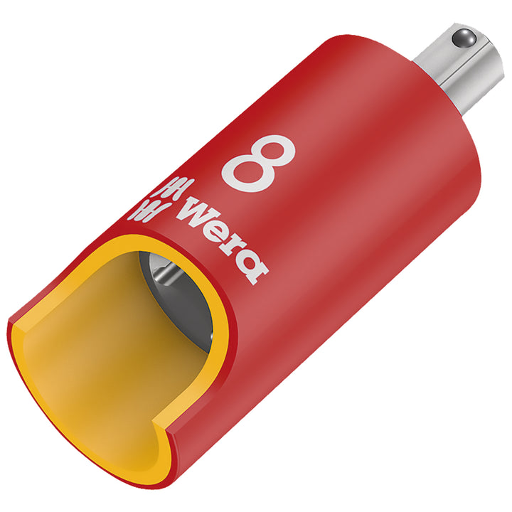 Wera 8740 B VDE HF Zyklop Hex bit socket, insulated, with holding function, 3/8" drive, 8 x 59 mm