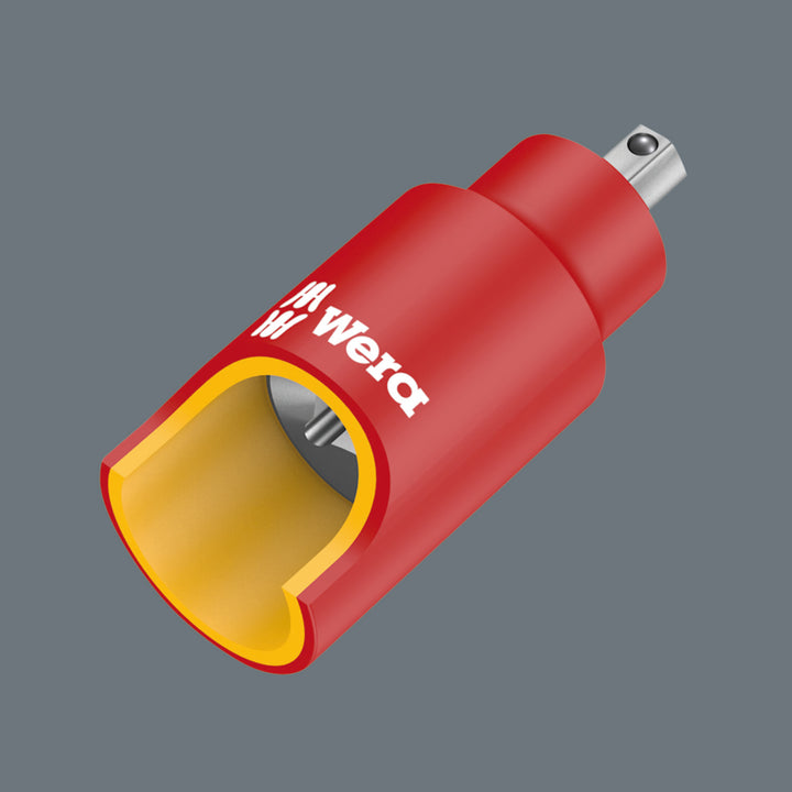 Wera 8740 A VDE HF Zyklop Bit Socket, Insulated, 1/4" Drive, with Holding Function for Hexagonal Socket Screws, 6 x 45 mm