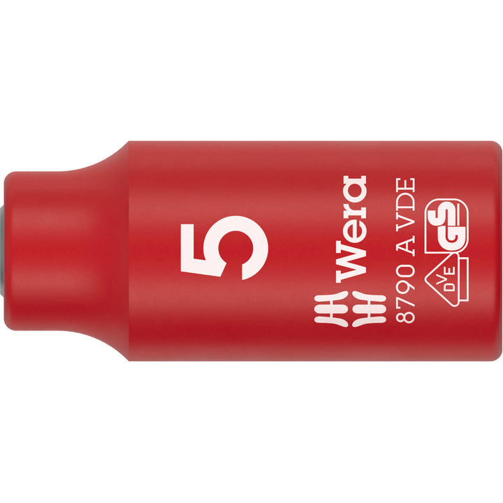 Wera 8790 A VDE Zyklop Socket, insulated, with 1/4" drive, 5mm