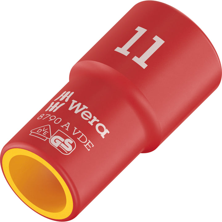 Wera 8790 A VDE Zyklop Socket, Insulated, with 1/4" Drive, 14 x 41 mm