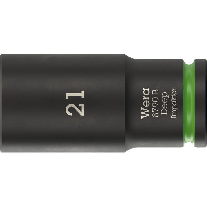 Wera 8790 B Impaktor Deep Socket with 3/8" drive, 21 mm