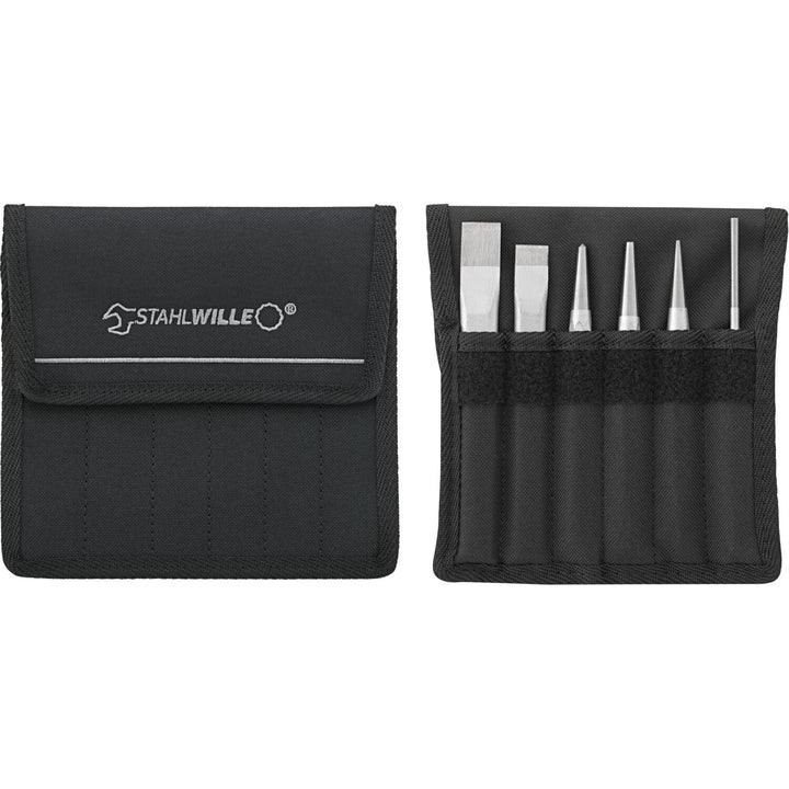 Stahlwille 98812203 Chisel, drift punch, pin punch and center punch set.