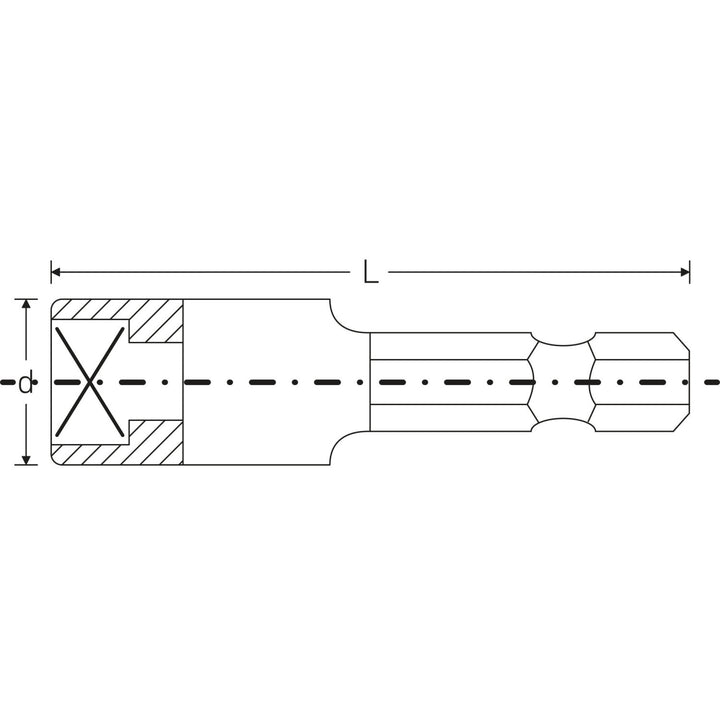 Stahlwille 28011007 2801 7 x 50mm Nut Setter
