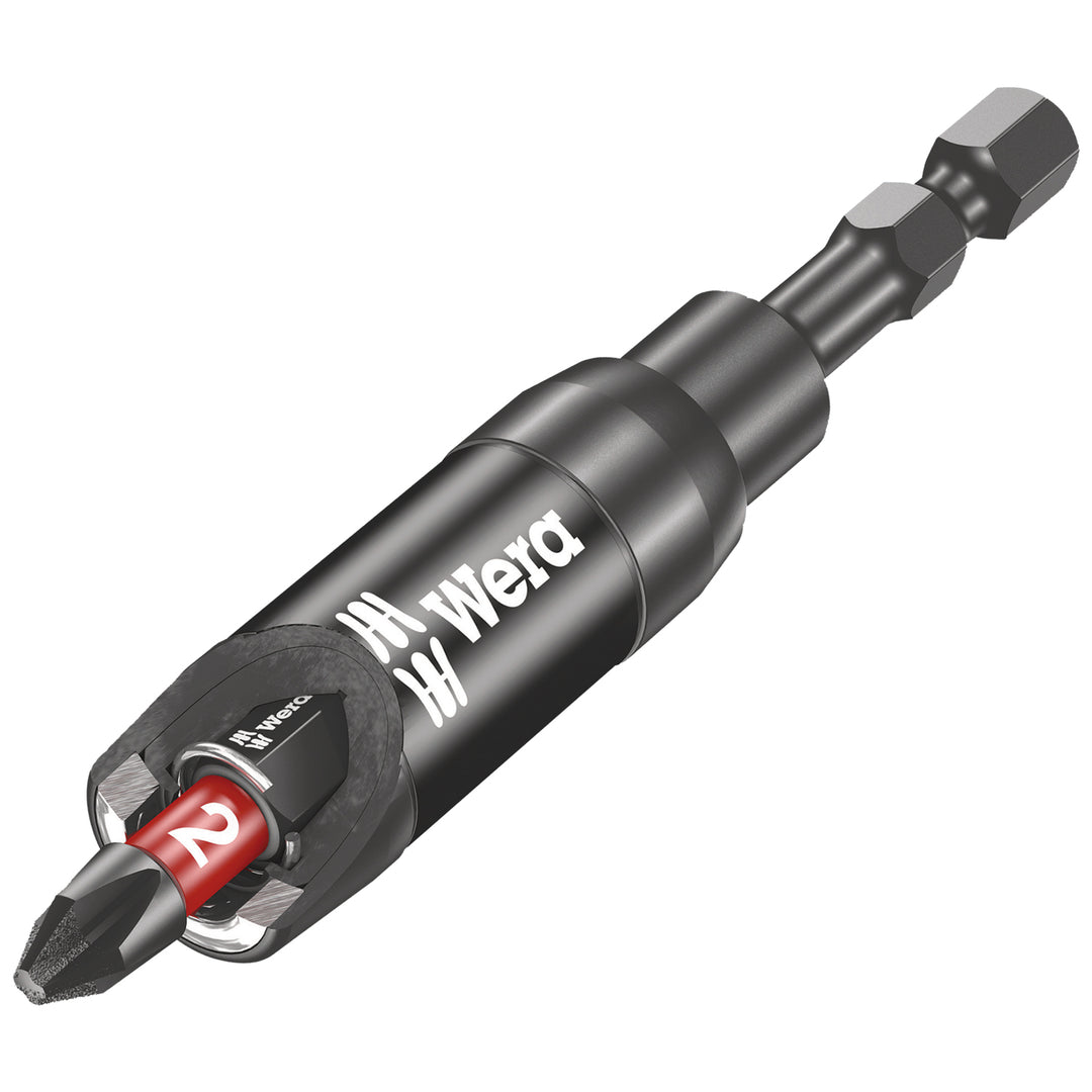 Wera 897/4 IMP R SB Impaktor holder with retaining ring and ring magnet, 1/4" x 75 mm